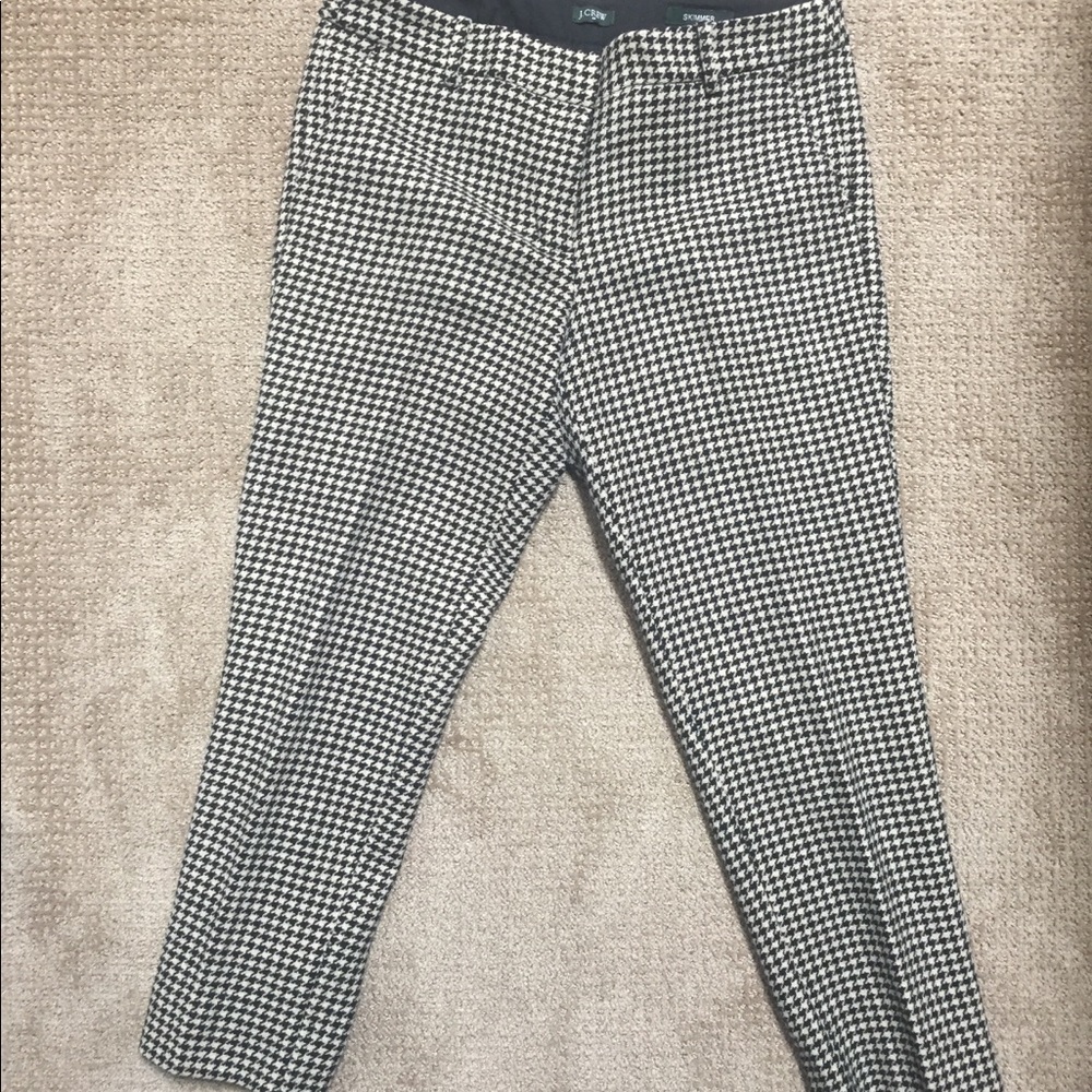 J. Crew houndstooth wool cropped pants. Size 10
